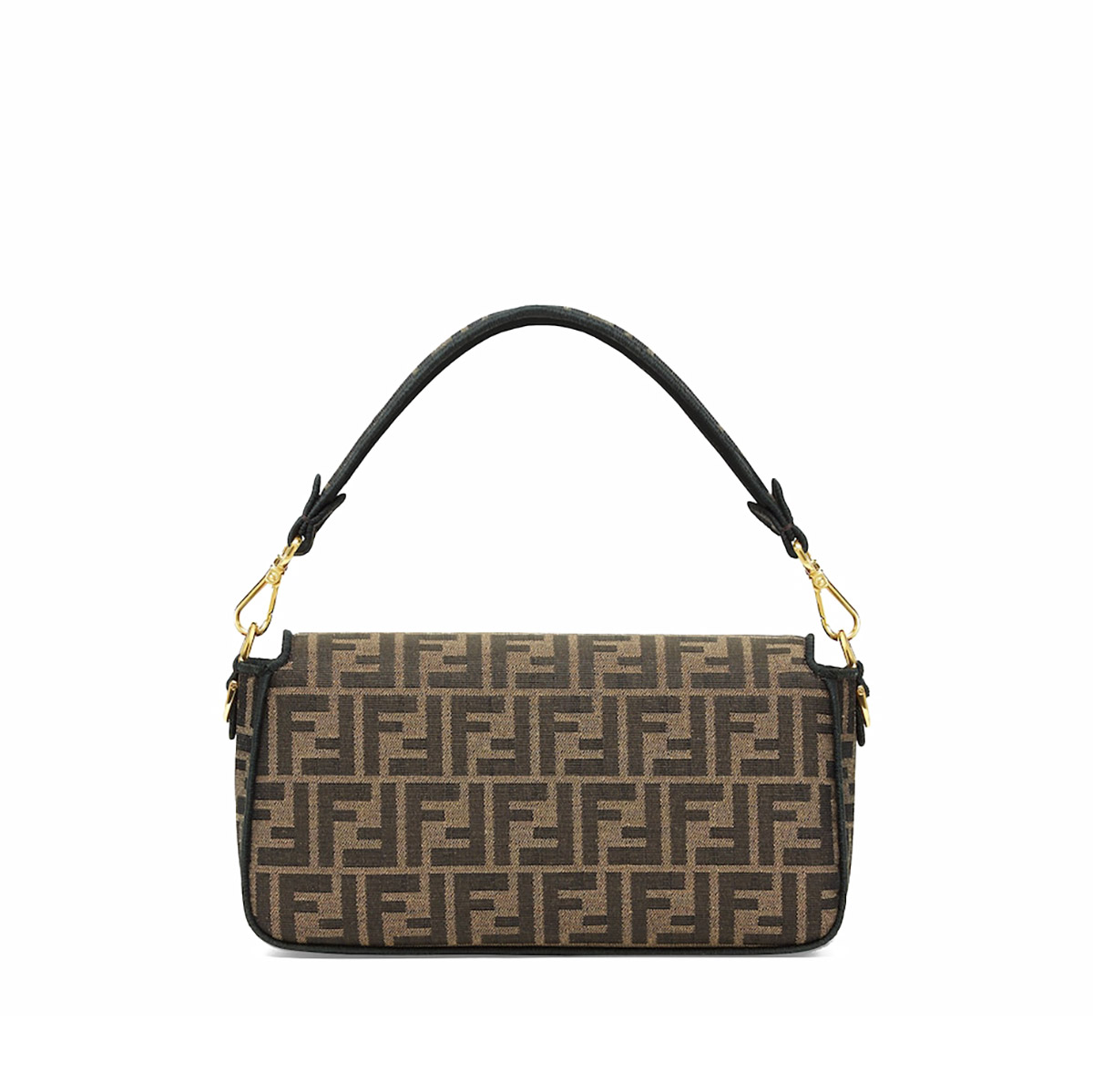 FENDI TIMELESS Baguette Brown FF Jacquard Fabric Bag