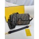 FENDI TIMELESS Baguette Brown FF Jacquard Fabric Bag