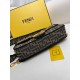 FENDI TIMELESS Baguette Brown FF Jacquard Fabric Bag