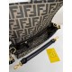 FENDI TIMELESS Baguette Brown FF Jacquard Fabric Bag