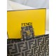 FENDI TIMELESS Baguette Brown FF Jacquard Fabric Bag