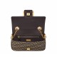 FENDI TIMELESS Baguette Chain Midi Brown FF Jacquard Fabric Bag