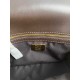 FENDI TIMELESS Baguette Chain Midi Brown FF Jacquard Fabric Bag