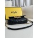 FENDI TIMELESS Baguette Mini Black Nappa Leather Bag With FF Motif