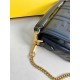 FENDI TIMELESS Baguette Mini Black Nappa Leather Bag With FF Motif