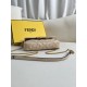 FENDI TIMELESS Baguette Mini Dove Gray Nappa Leather Bag With FF Motif