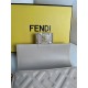 FENDI TIMELESS Baguette Mini Dove Gray Nappa Leather Bag With FF Motif