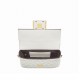 FENDI TIMELESS Baguette Mini White Nappa Leather Bag With FF Motif