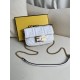 FENDI TIMELESS Baguette Mini White Nappa Leather Bag With FF Motif