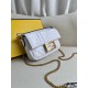 FENDI TIMELESS Baguette Mini White Nappa Leather Bag With FF Motif