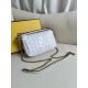 FENDI TIMELESS Baguette Mini White Nappa Leather Bag With FF Motif