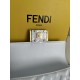 FENDI TIMELESS Baguette Mini White Nappa Leather Bag With FF Motif