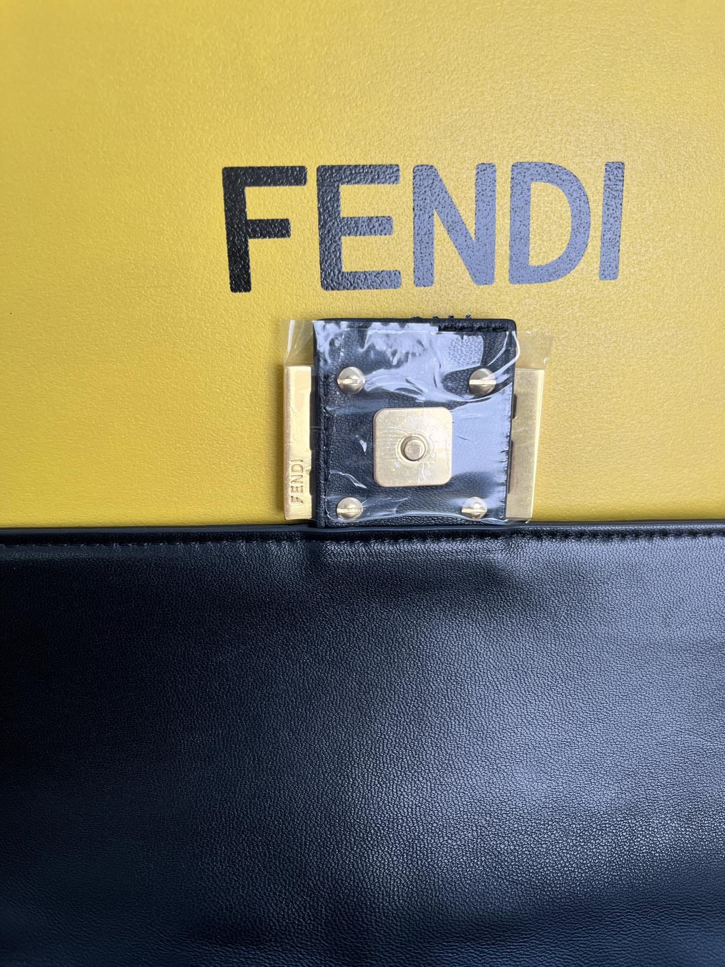 FENDI TIMELESS Baguette Black Nappa Leather Bag With FF Motif