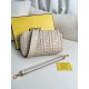 FENDI TIMELESS Baguette Dove Gray Nappa Leather Bag With FF Motif