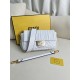 FENDI TIMELESS Baguette White Nappa Leather Bag With FF Motif