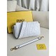 FENDI TIMELESS Baguette White Nappa Leather Bag With FF Motif