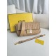 FENDI TIMELESS Baguette Beige Nappa Leather Bag With FF Motif