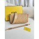 FENDI TIMELESS Baguette Beige Nappa Leather Bag With FF Motif