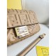 FENDI TIMELESS Baguette Beige Nappa Leather Bag With FF Motif