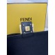 FENDI Baguette Black Canvas Shoulder Bag With FF Motif