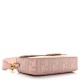 FENDI Baguette Pink Canvas Shoulder Bag With FF Motif