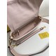 FENDI Baguette Pink Canvas Shoulder Bag With FF Motif