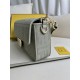 FENDI Baguette Green Tea Canvas Shoulder Bag With FF Motif