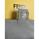 FENDI Baguette Green Tea Canvas Shoulder Bag With FF Motif