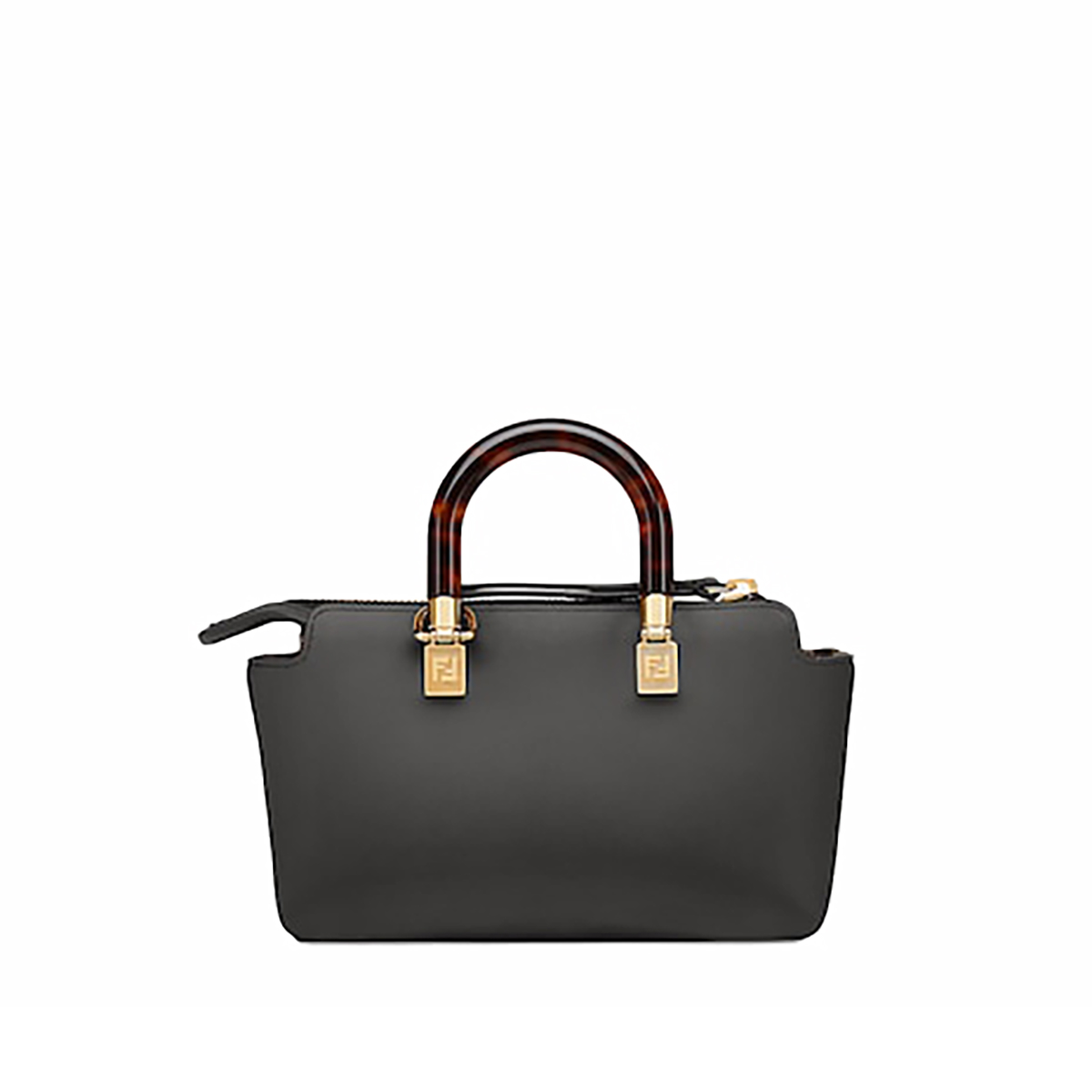 FENDI By The Way Mini Black Boston Bag In Leather