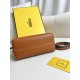 FENDI By The Way Mini Brown Boston Bag In Leather