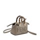 FENDI By The Way Mini Grey Boston Bag In Leather