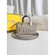 FENDI By The Way Mini Grey Boston Bag In Leather