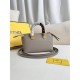 FENDI By The Way Mini Grey Boston Bag In Leather