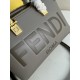 FENDI By The Way Mini Grey Boston Bag In Leather