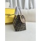 FENDI By The Way Mini Brown FF Fabric Boston Bag