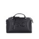 FENDI By The Way Medium Black Leather Boston Bag