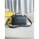 FENDI By The Way Medium Black Leather Boston Bag