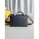 FENDI By The Way Medium Black Leather Boston Bag