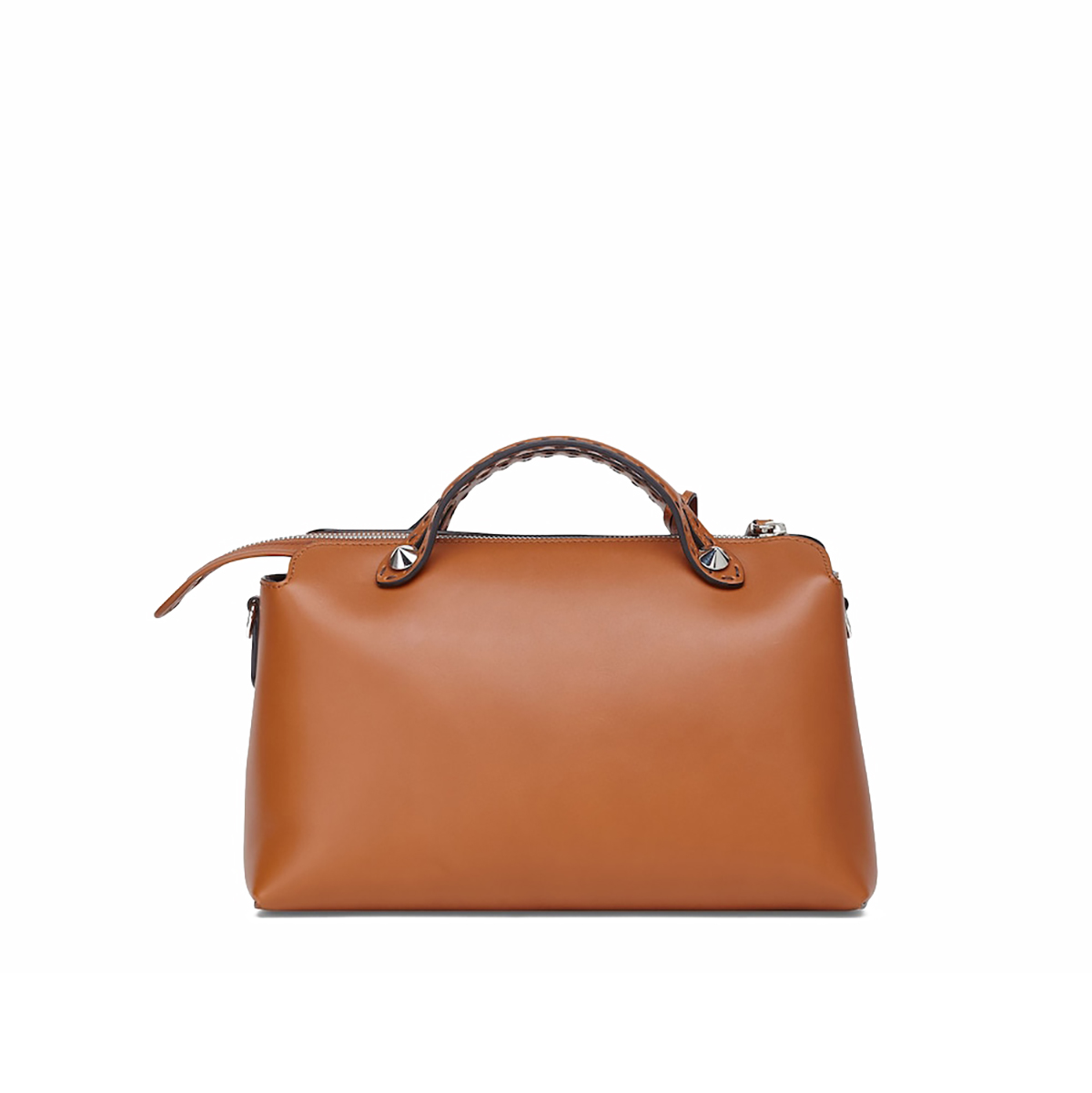 FENDI By The Way Medium Brown Leather Boston Bag