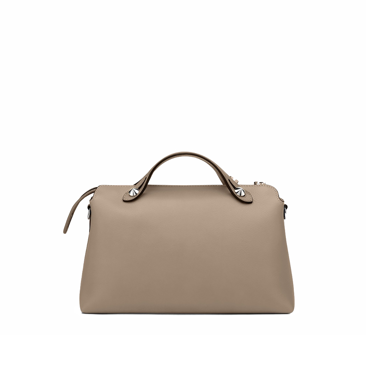 FENDI By The Way Medium Beige Leather Boston Bag