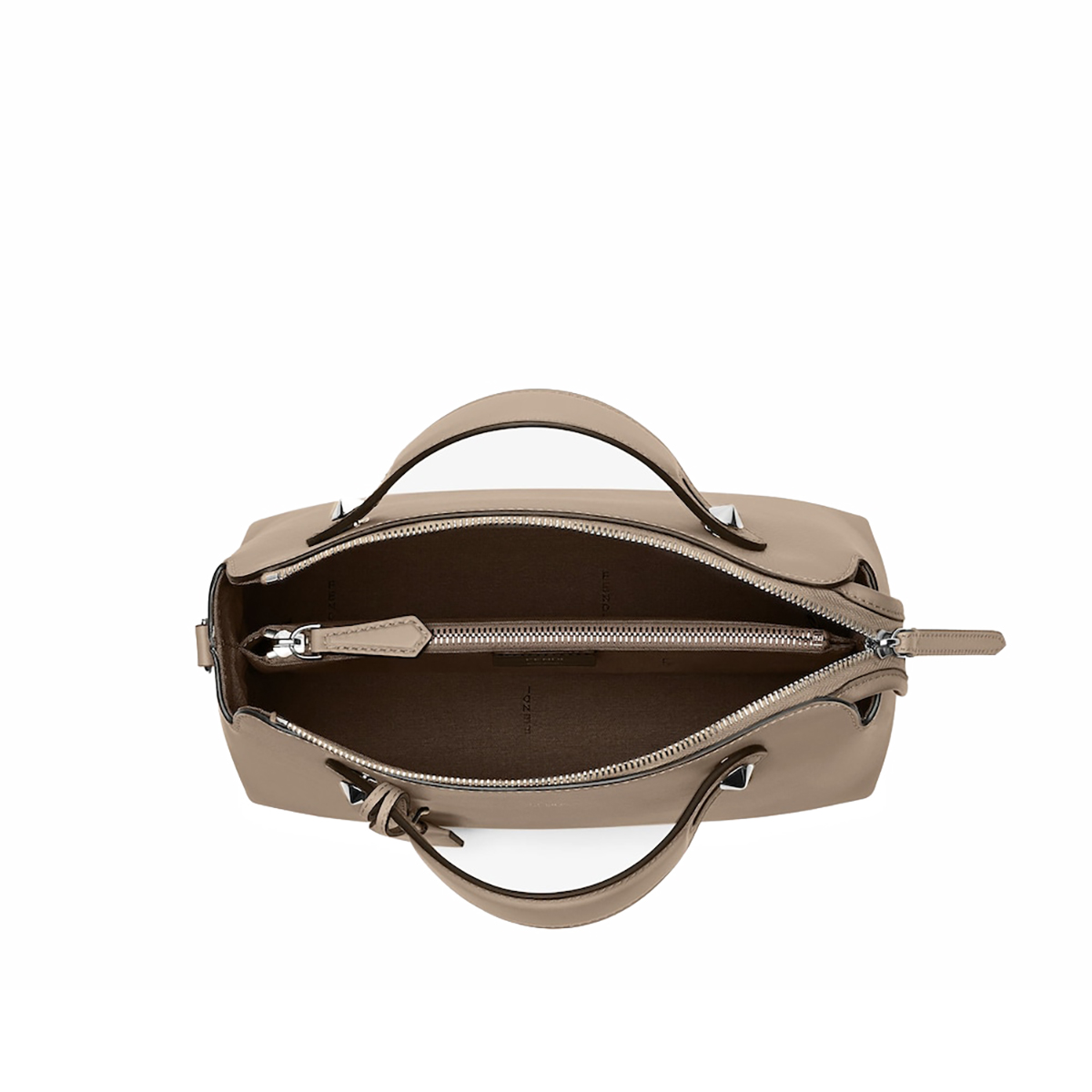 FENDI By The Way Medium Beige Leather Boston Bag