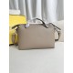 FENDI By The Way Medium Beige Leather Boston Bag