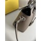 FENDI By The Way Medium Beige Leather Boston Bag