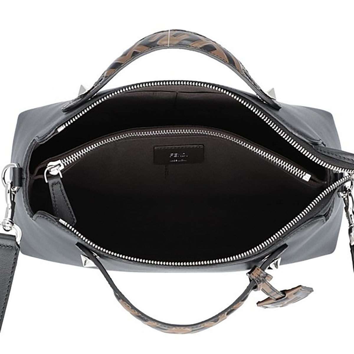 FENDI By The Way Medium Boston Bag In Black Leather