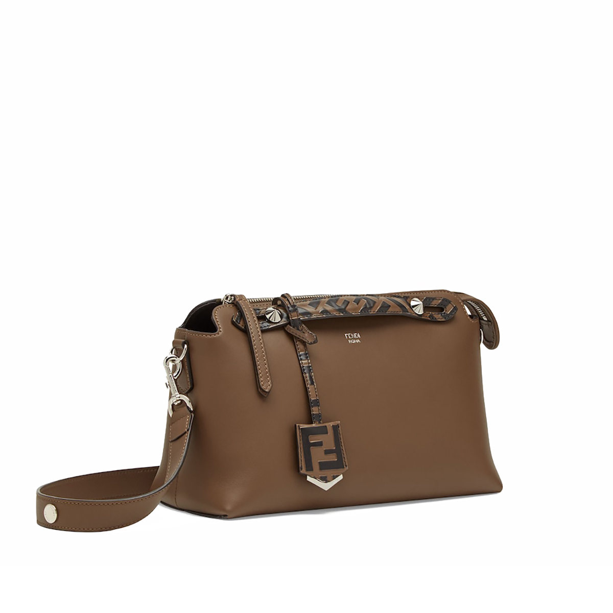 FENDI By The Way Medium Boston Bag In Brown Leather