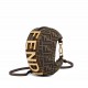 FENDI TIMELESS Fendigraphy Mini Brown FF Jacquard Fabric Bag