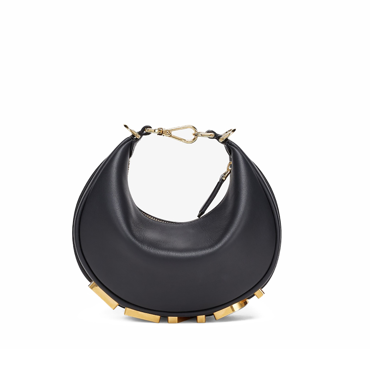 FENDI TIMELESS Fendigraphy Mini Black Leather Bag