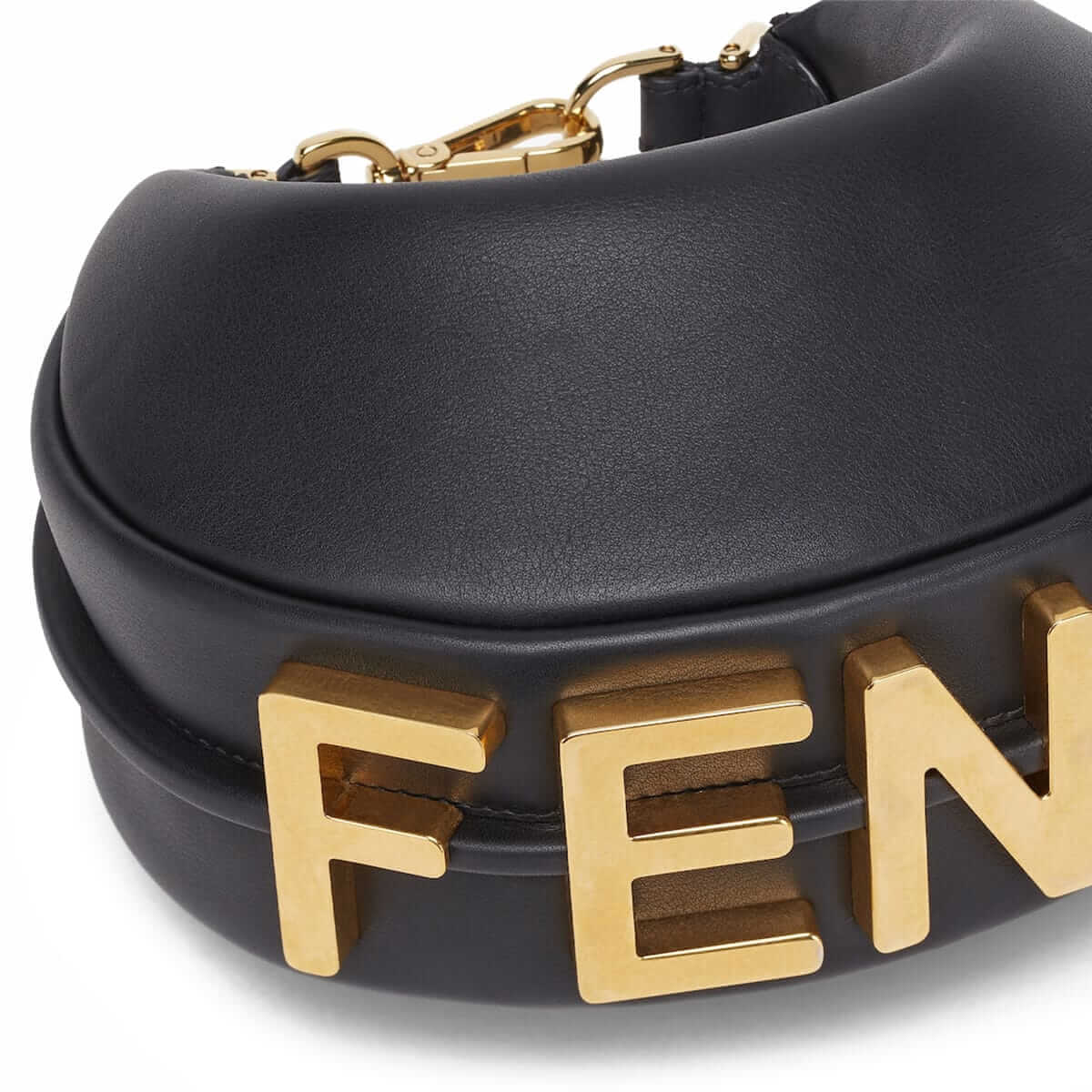 FENDI TIMELESS Fendigraphy Mini Black Leather Bag