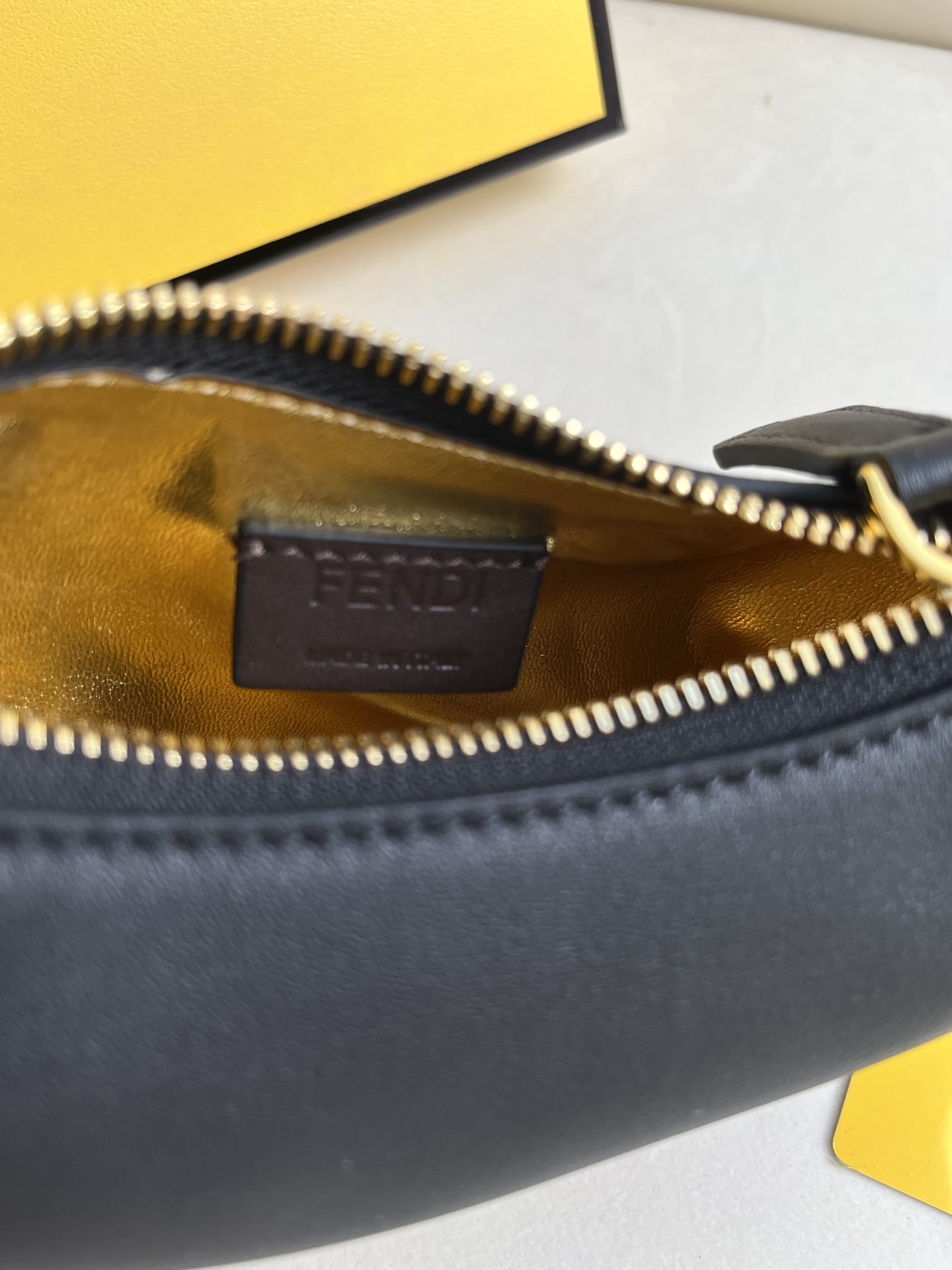 FENDI TIMELESS Fendigraphy Mini Black Leather Bag