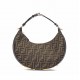 FENDI TIMELESS Fendigraphy Small Brown FF Jacquard Fabric Bag